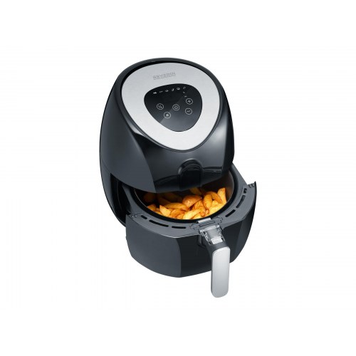 Airfryer SEVERIN FR 2430 - 3,2 l, 1.500 W, børstet stål/sort