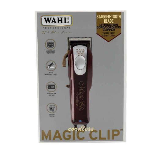 Hårklipper - Wahl Magic Clip, rød, trådløs/ledningsdrevet
