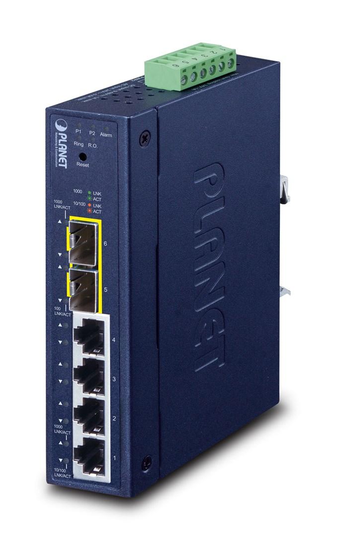 Netværksswitch Planet industriel L2/L4 4-port Gigabit - blå billede
