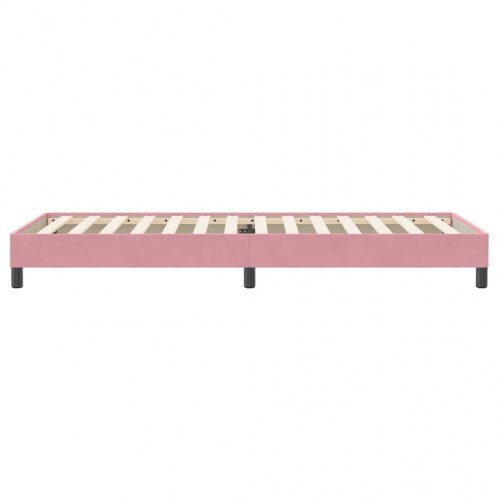 Kontinentalseng uden madras 90×220 cm - fløjl, lyserød