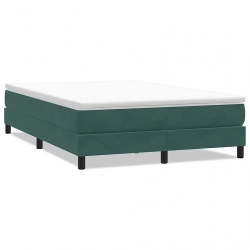 Kontinentalseng uden madras 160×210 cm - fløjl, mørkegrøn