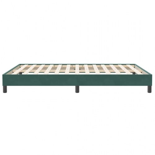 Kontinentalseng uden madras 160×210 cm - fløjl, mørkegrøn