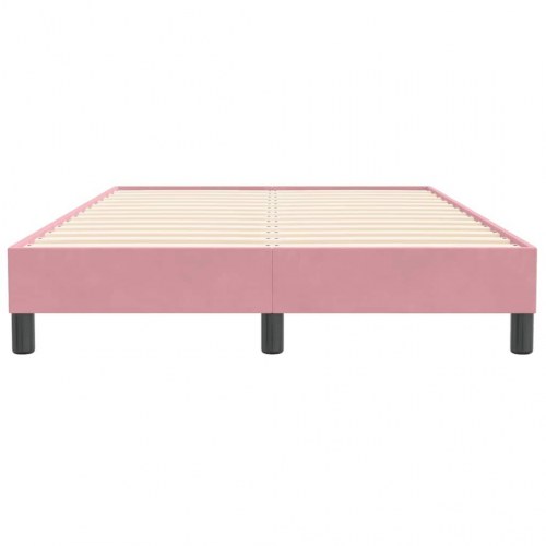 Kontinentalseng uden madras 120x210 cm - fløjl, lyserød