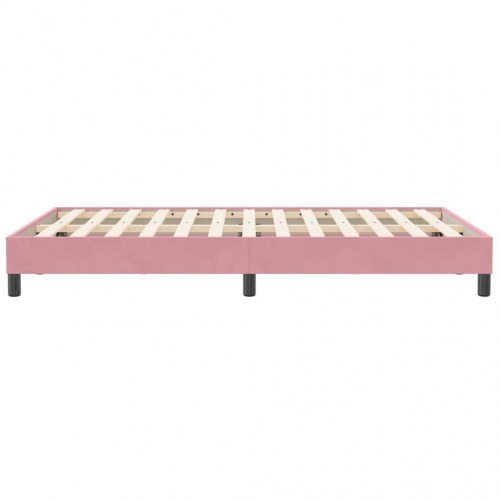 Kontinentalseng uden madras 120x210 cm - fløjl, lyserød