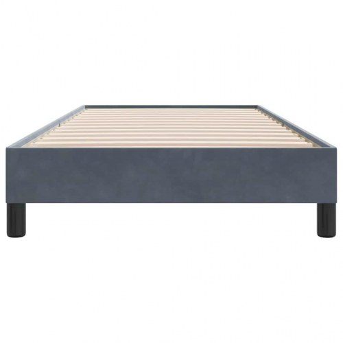 Kontinentalseng uden madras 90x210 cm - fløjl, mørkegrå