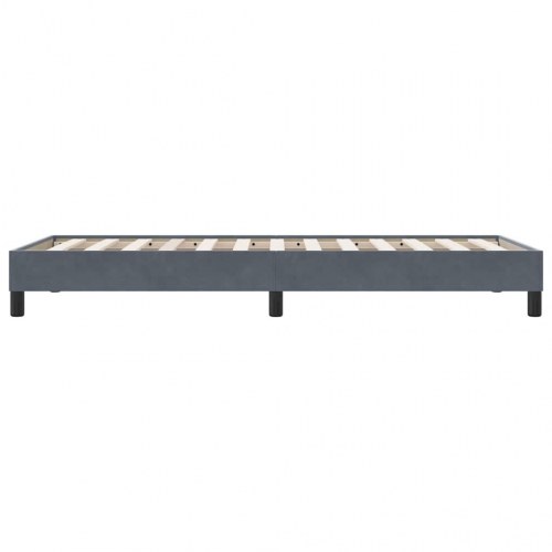 Kontinentalseng uden madras 90x210 cm - fløjl, mørkegrå