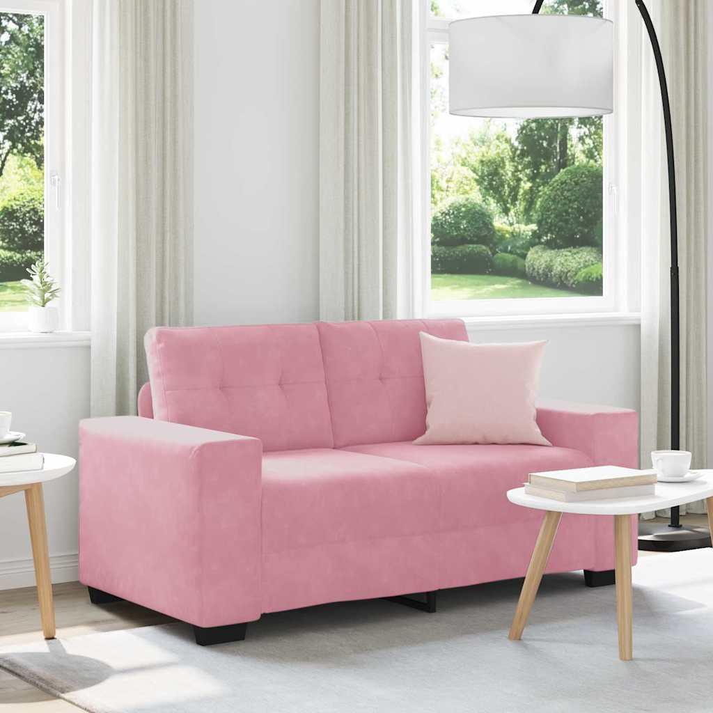 | Tosæders sofa | med pude Lyserød Fløjl