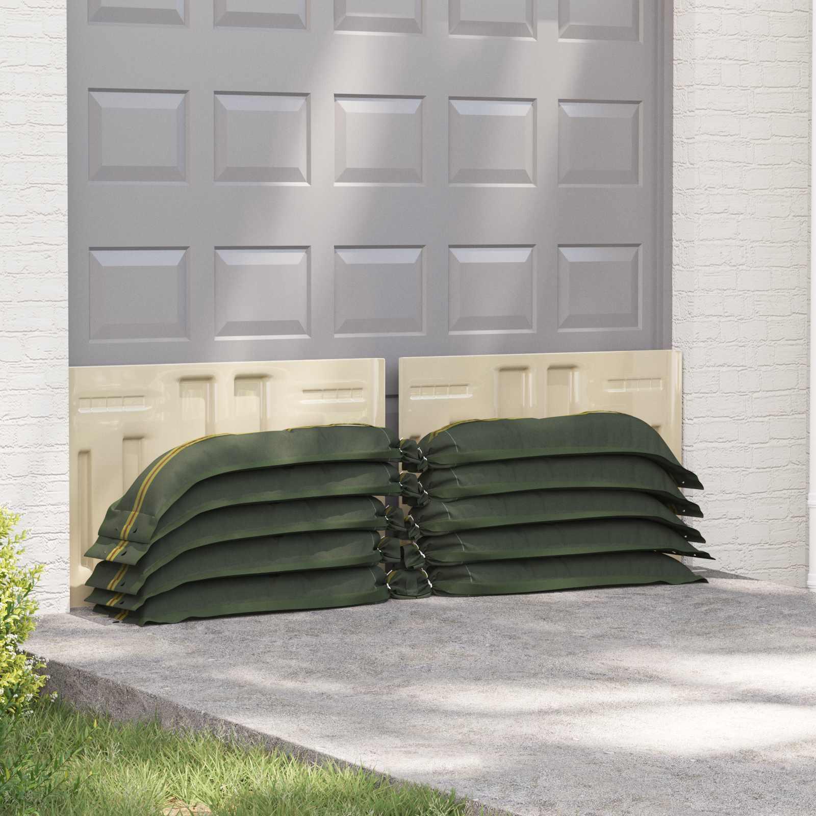 Sandsække 100 stk Grøn 120 x 27 cm HDPE