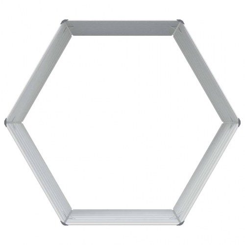 Hævet havebed - lys brun, 129 x 129 x 77 cm, galvaniseret stål