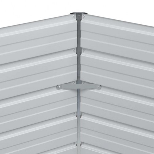 Hævet havebed - lys brun, 129 x 129 x 77 cm, galvaniseret stål