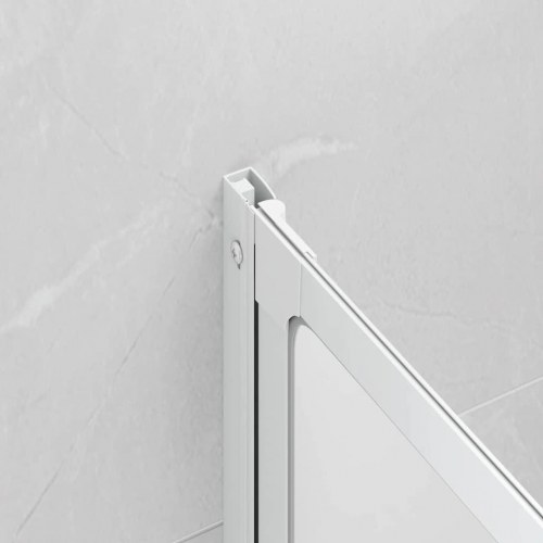 Badskærm Matteret 120 x 117 cm Aluminium & PP Panel