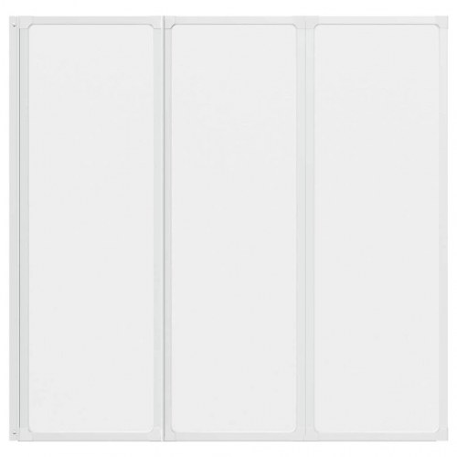 Badskærm Matteret 120 x 117 cm Aluminium & PP Panel