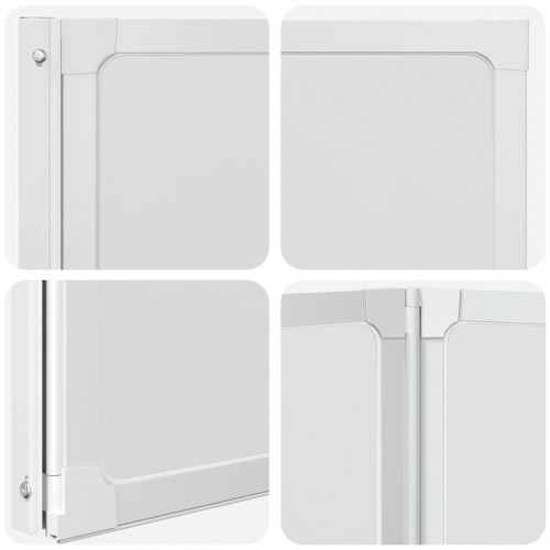 Badskærm Matteret 120 x 117 cm Aluminium & PP Panel