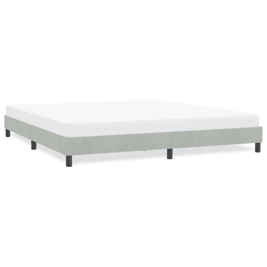 Sengeramme uden madras 180x220 cm fløjl lysegrå