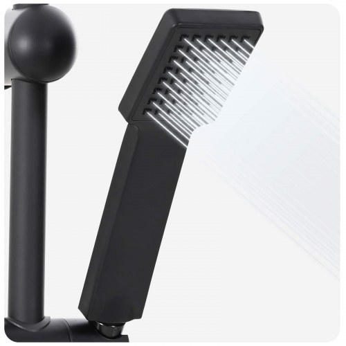 Brusesystem med håndbruser - sort, 47 x 20 x 95 cm