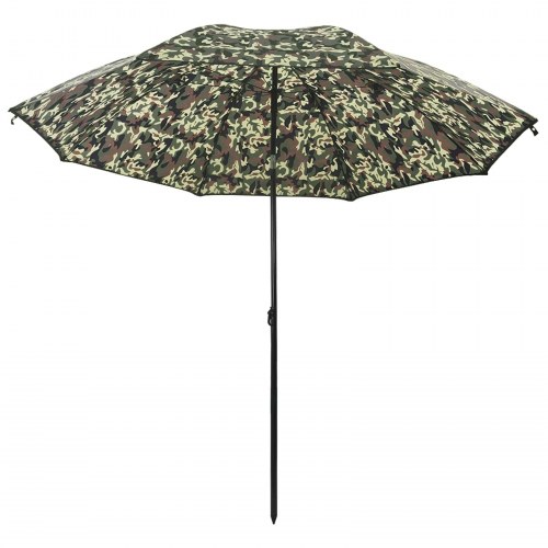 Fiskeparasol med sidevægge - camouflage, 218 x 185 cm