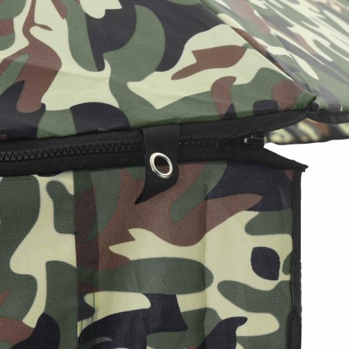 Vippeparasol med sidevægge 290 x 290 x 225 cm - camouflage
