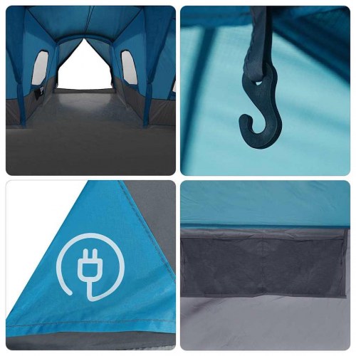 Telt Blå 680 x 510 x 210 cm 185T Polyester med PU Coating