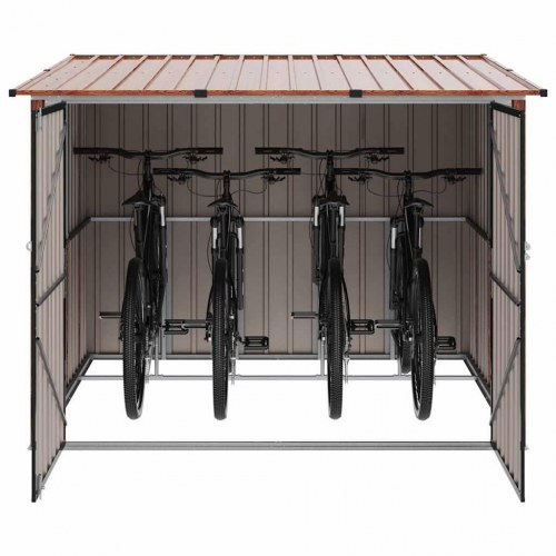 Cykelskur Brun 215 x 206 x 157 cm Metal