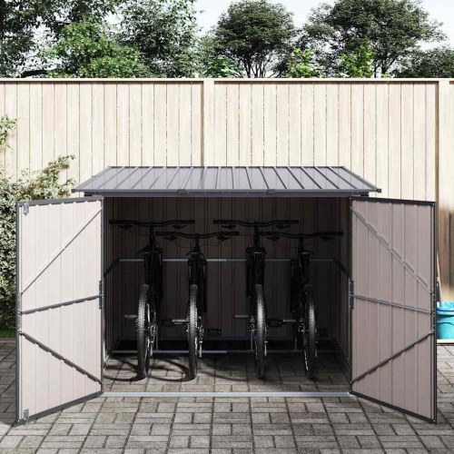 Cykelskur Antracit 215 x 206 x 157 cm Metal