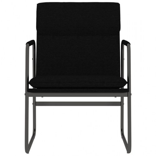 Loungestol i stof - 55 × 64 × 80 cm, sort