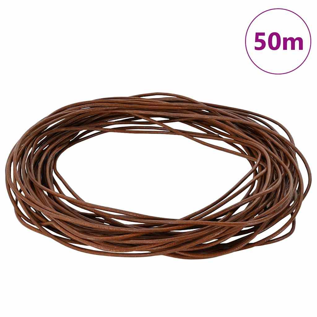Lædersnor Lys Brun Ø1,5 mm x 50 m Læder