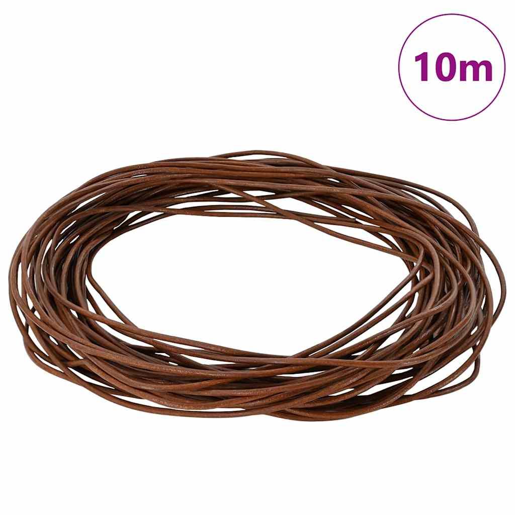Lædersnor Lys Brun Ø1,5 mm x 10 m Læder