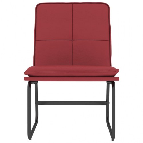 Loungestol i kunstlæder 54 x 75 x 76 cm - vinrød