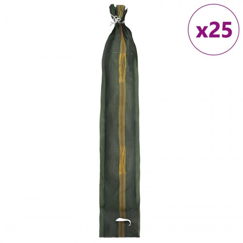 Sandsække 25 stk - mørkegrøn HDPE 120 × 27 cm