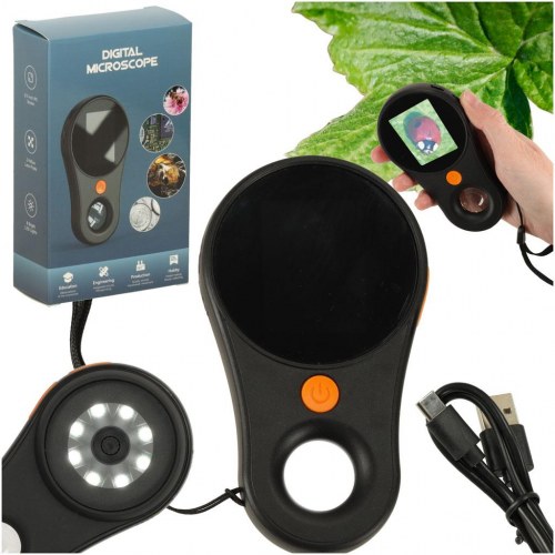 Digitalt mikroskop med skærm – forstørrelse 500×, 2 MP
