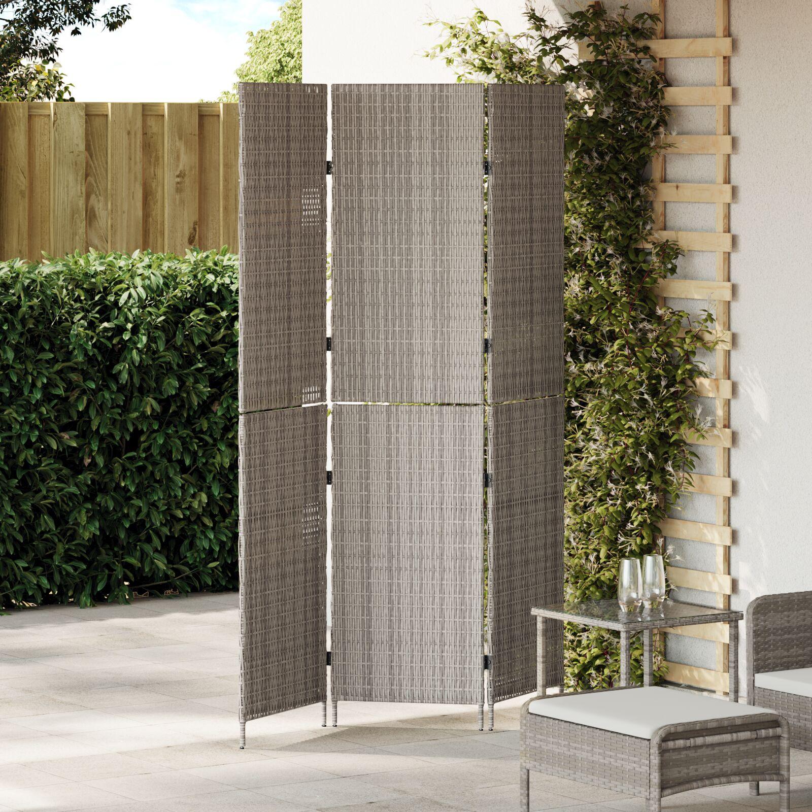 Rumdeler Grå 147 x 180 cm polyrattan