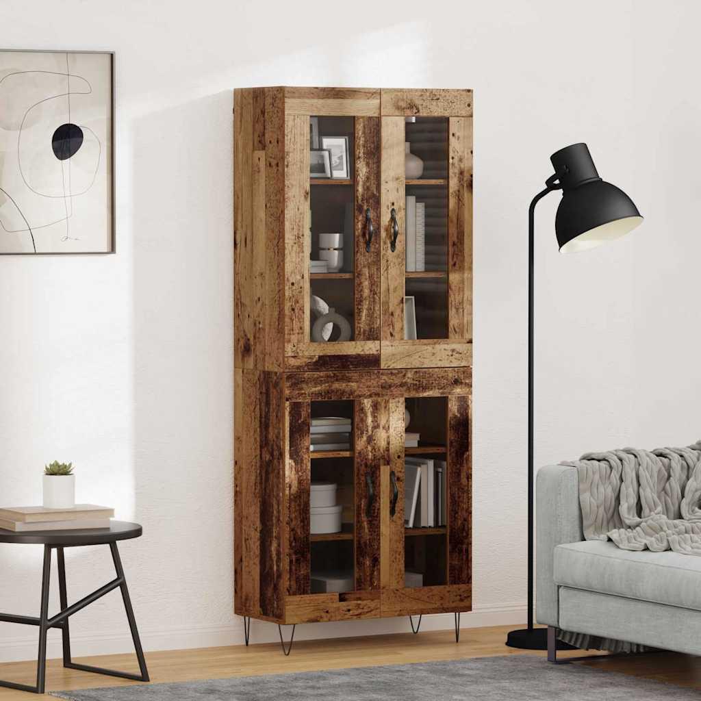 Highboard Gammelt træ 69,5 x 34 x 180 cm Konstrueret træ