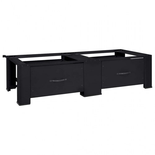 Vaskemaskine Pedestal 2 stk Sort 64 x 55 x 32.5 cm Stål