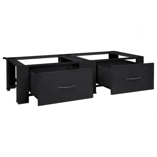 Vaskemaskine Pedestal 2 stk Sort 64 x 55 x 32.5 cm Stål