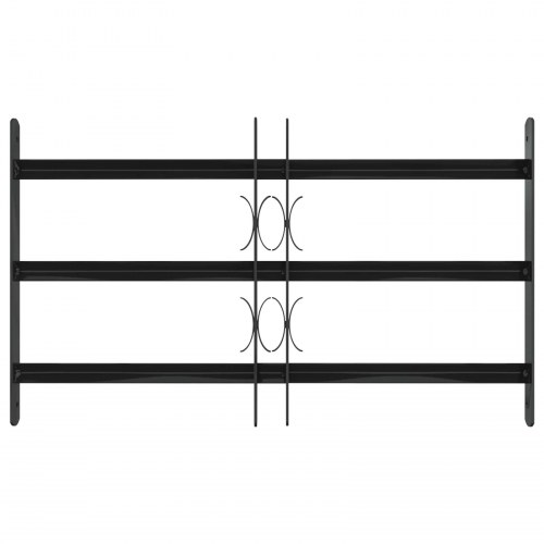 Vinduesgitter Sort 75,5 x 45 cm Pulverlakeret stål