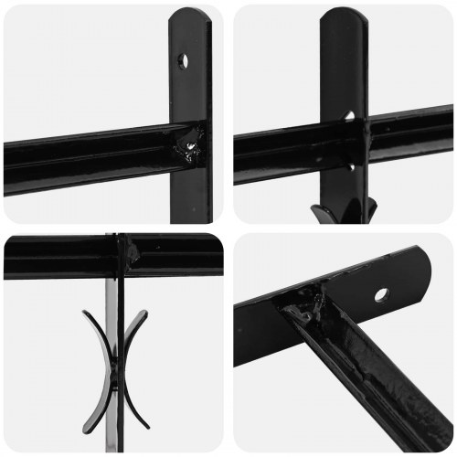 Vinduesgitter Sort 75,5 x 45 cm Pulverlakeret stål