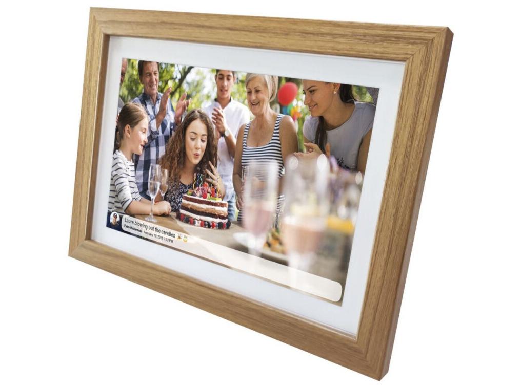 Digital fotoramme 10,1" – DENVER FRAMEO PFF-1042LW, træ
