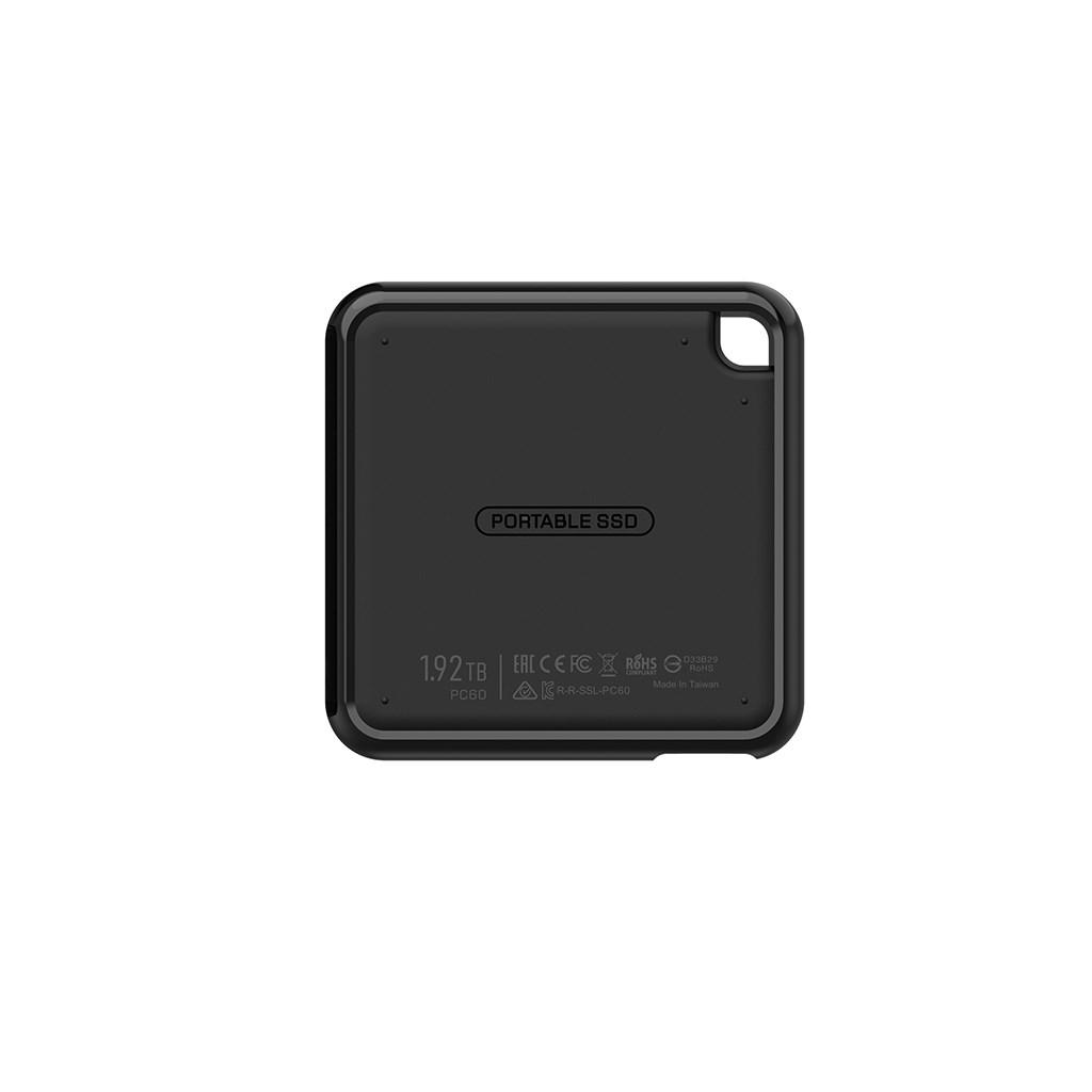 Ekstern SSD Silicon Power PC60 1 TB - USB-A til USB-C 3.2 Gen 1, sort billede