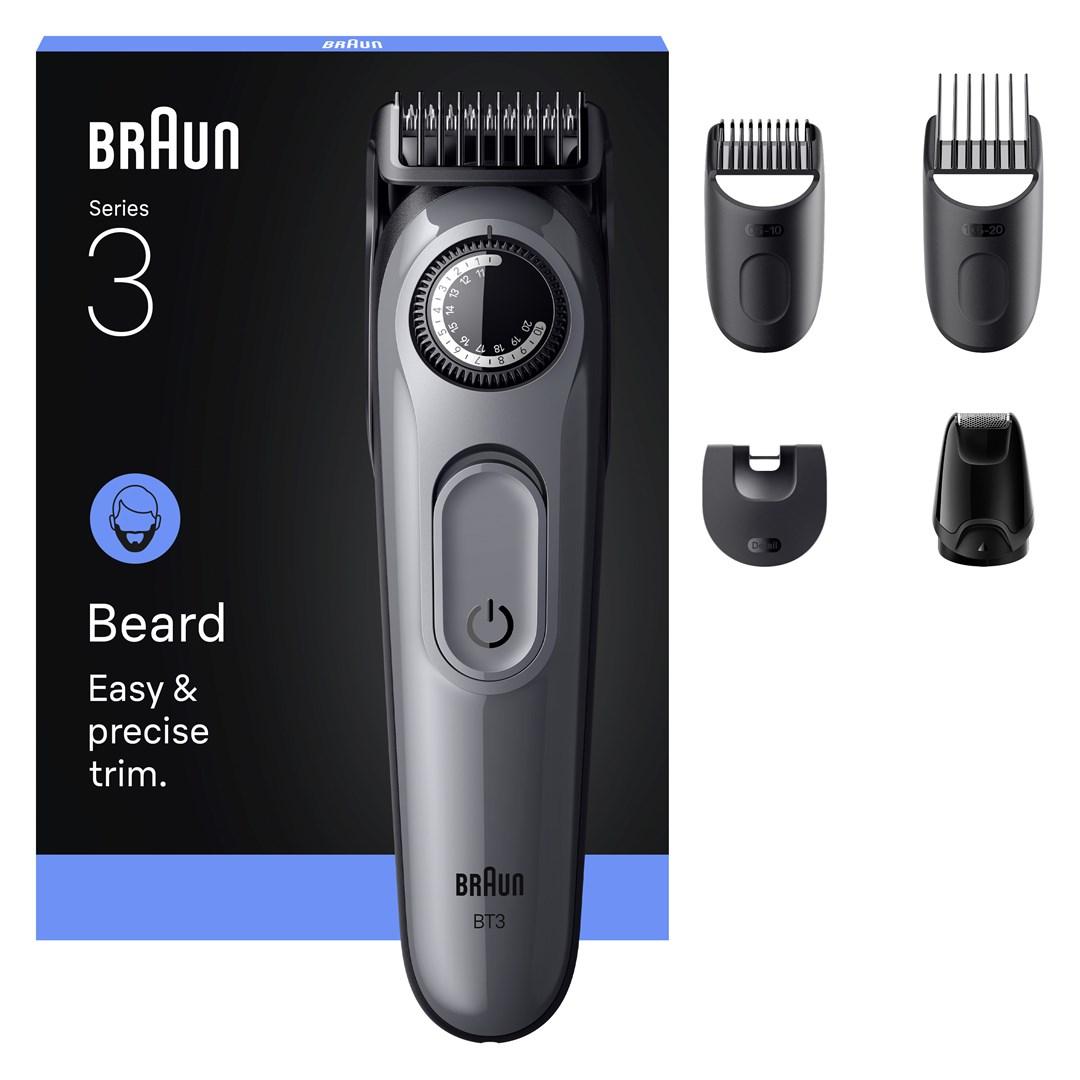 Skægtrimmer Braun BeardTrimmer 3 BT3560, 20 længder, 0,5–20 mm, sort billede