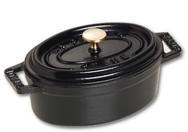 STAUB Staub La Cocotte oval minigryde støbejern 0,25 L Sort