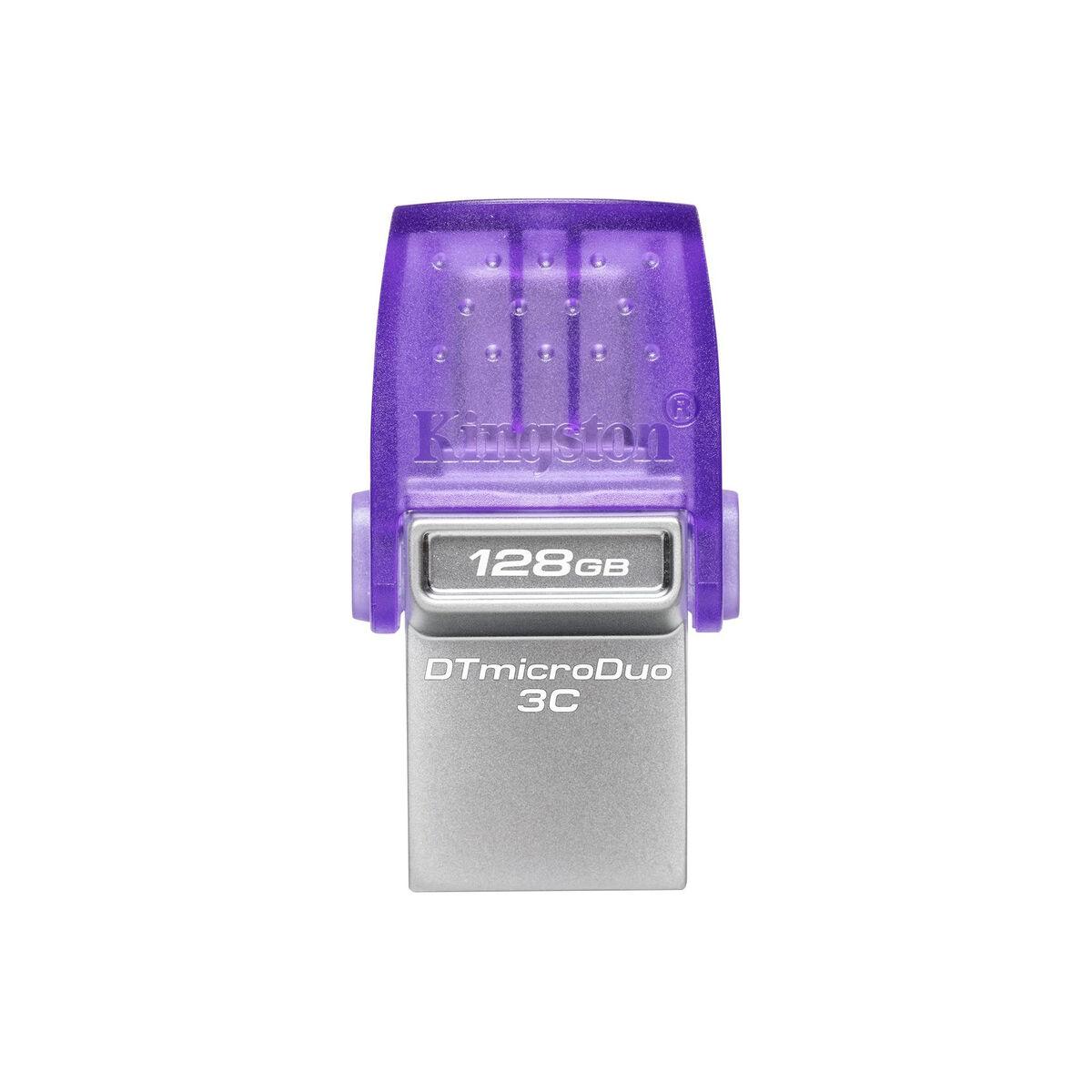 USB-stik Kingston DataTraveler microDuo 3C - 128 GB - lilla