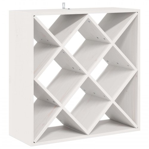 Vinfad 2 stk Hvid 62 x 25 x 62 cm Massiv fyrretræ
