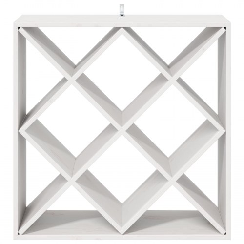 Vinfad 2 stk Hvid 62 x 25 x 62 cm Massiv fyrretræ