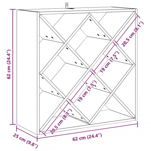 Vinfad 2 stk Hvid 62 x 25 x 62 cm Massiv fyrretræ