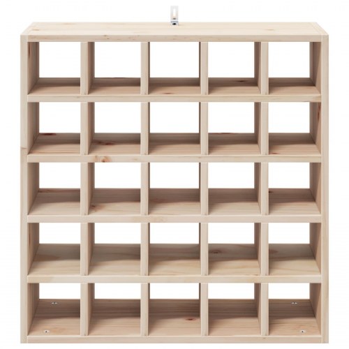 Vinfad 2 stk Naturfarvet 56 x 25 x 56 cm Massiv fyrretræ