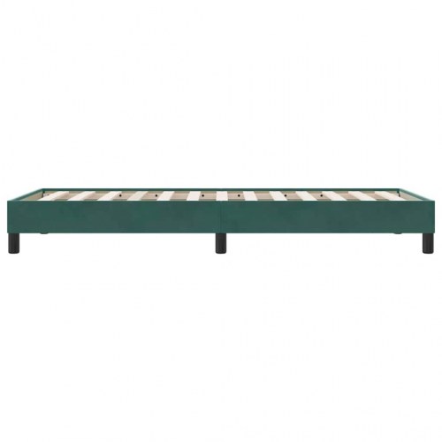 Kontinentalseng uden madras 90×210 cm - fløjl, mørkegrøn