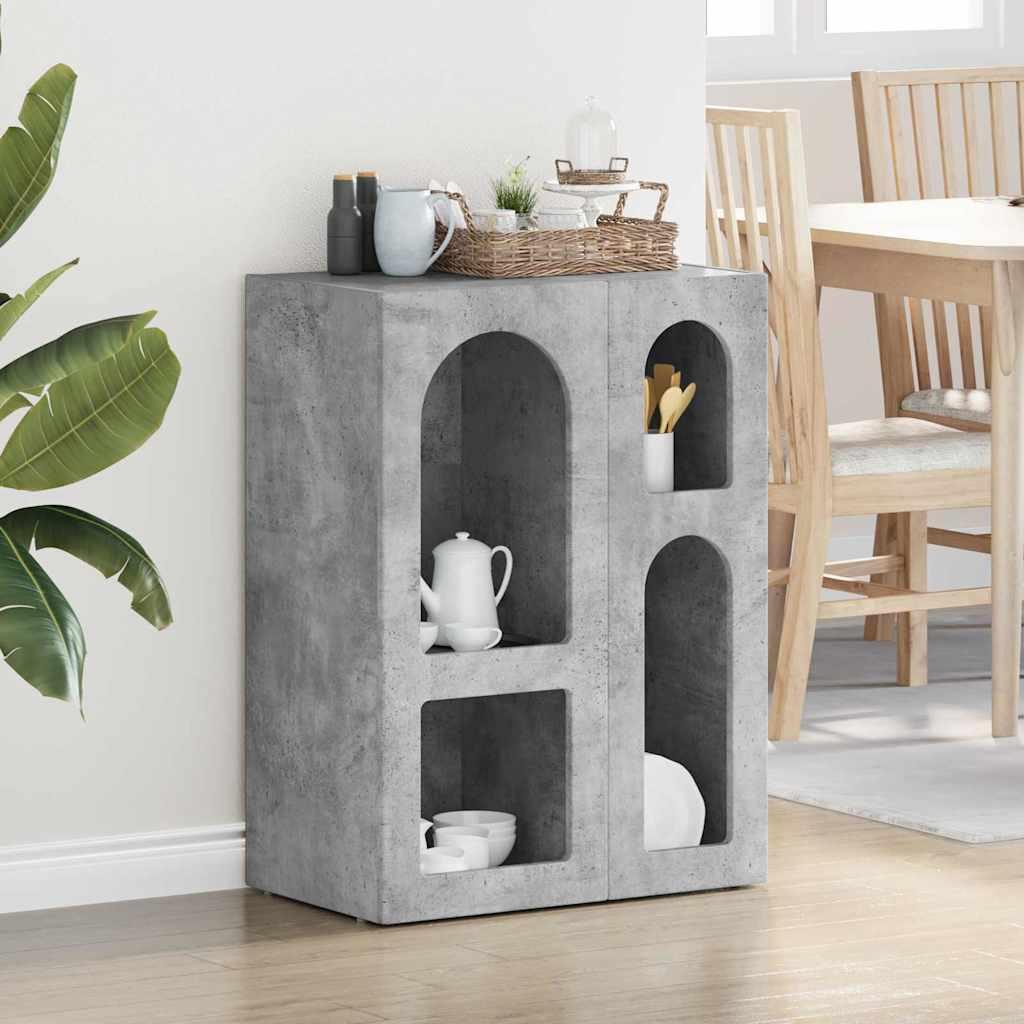 Sidebord Beton Grå 59 x 35 x 80.5 cm Konstrueret træ