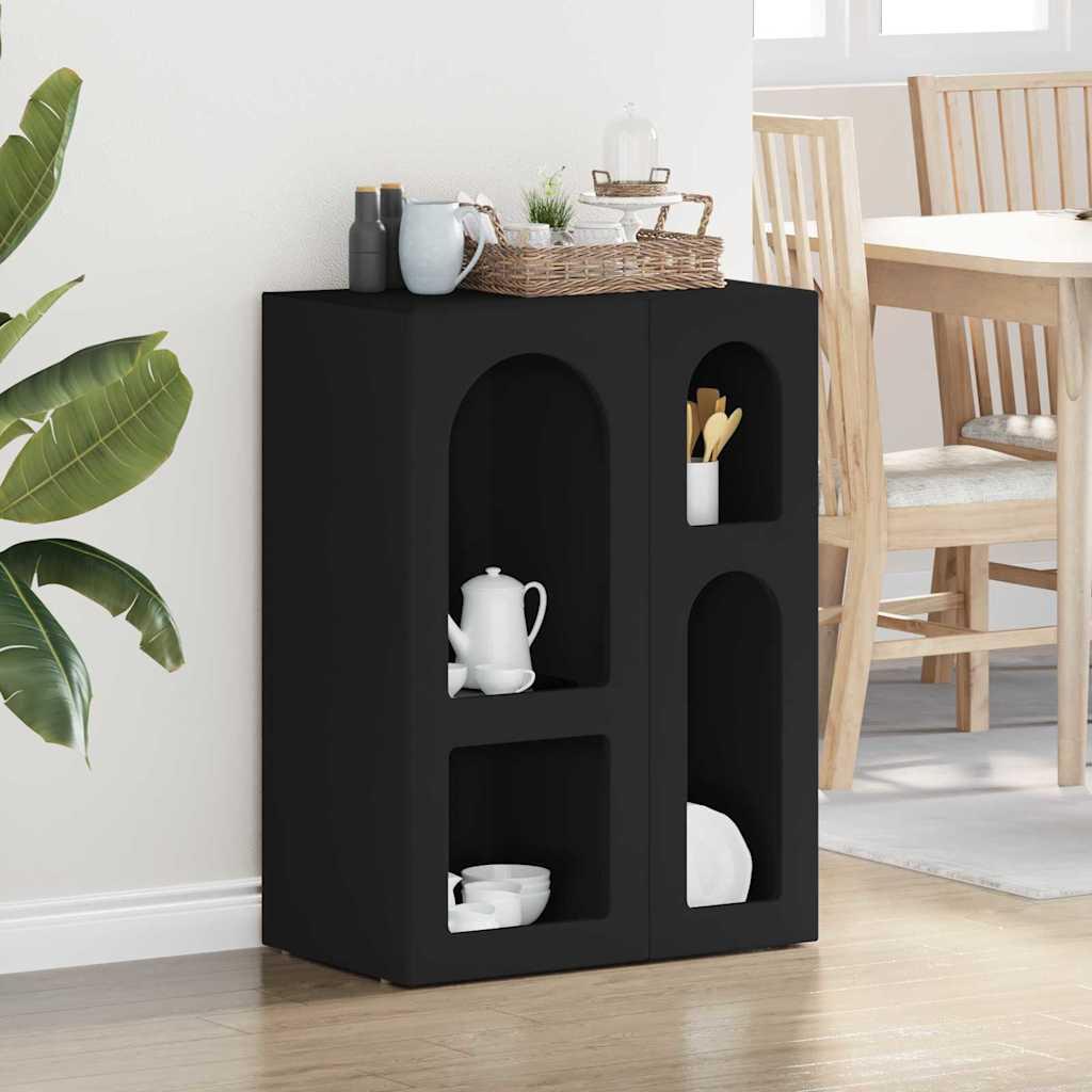 Sidebord Sort 59 x 35 x 80.5 cm Konstrueret træ