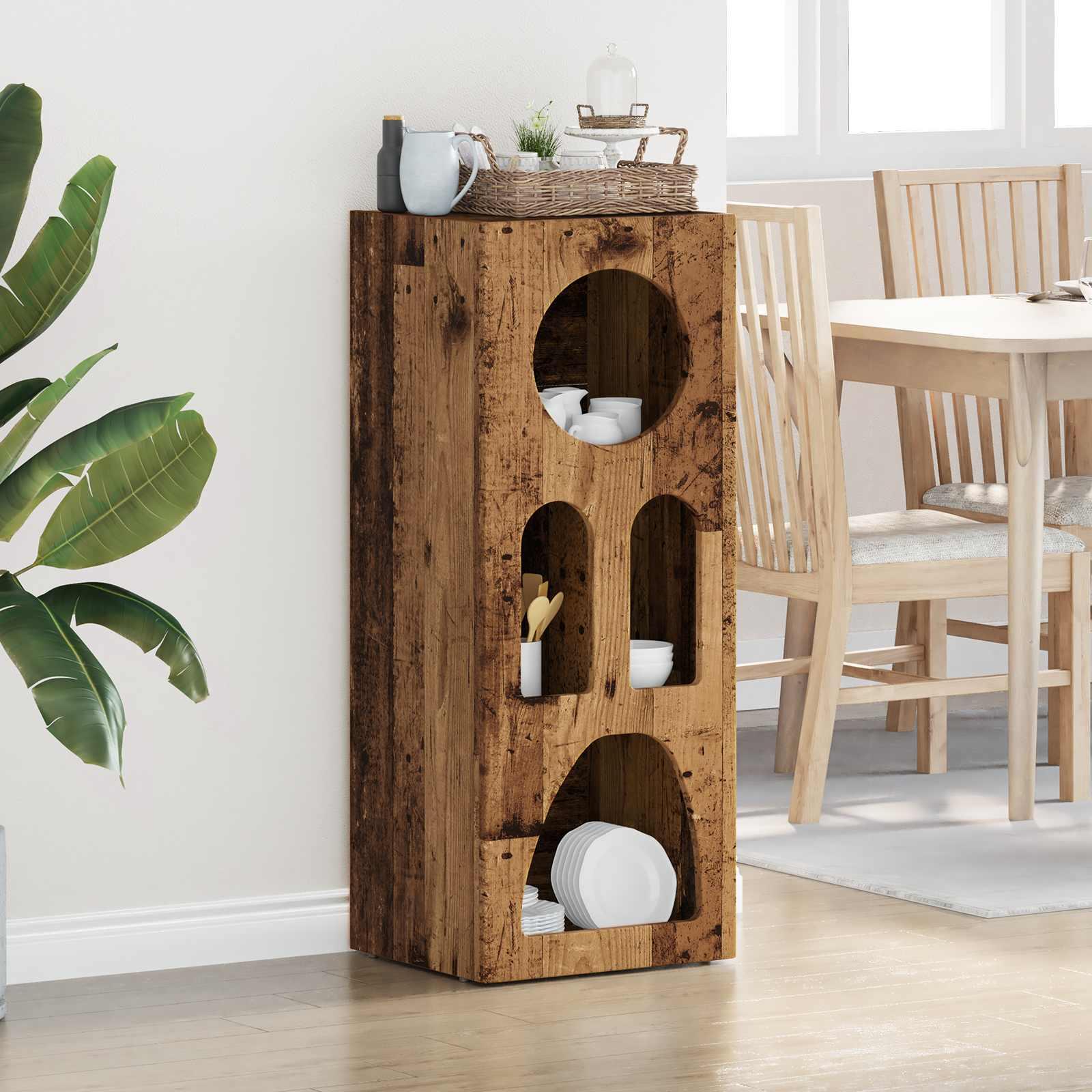 Sidebord Gammelt træ 40 x 35 x 100.5 cm Konstrueret træ