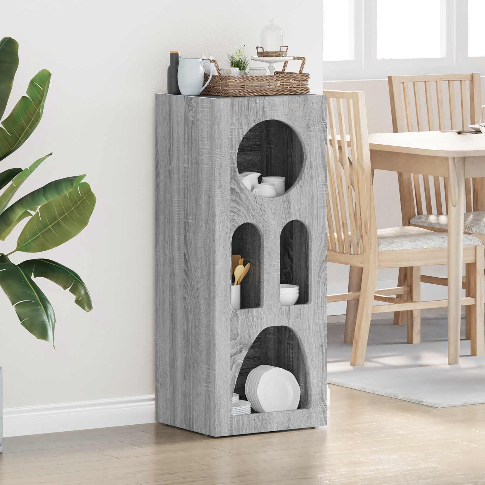 Sidebord Grå Sonoma 40 x 35 x 100.5 cm Konstrueret træ